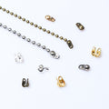 Metal Fold Over Bead Tips in Four Sizes and Mixed Finishes view 4