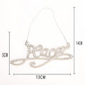 Silver Rhinestone Merry Christmas Noel Joy Peace Word Ornament view 4