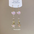 Gold Tone Coastal Charm Hook Earrings in Three Colors view 4