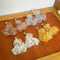 Layered Sheer Petal Cluster Statement Stud Earrings view 3