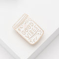 Good Vibes Can Enamel Brooch in Cream and Gold Tone view 2