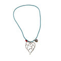 Blue Cord Outline Pendant Necklaces in Three Shapes view 5