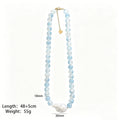 Six Color Faux Baroque Bead Necklaces With Carabiner Clasps view 11