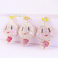 Rhinestone Sprout Character Metal Keychain With Split Ring And Lobster Clasp view 9