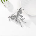 Silver Tone Butterfly Crystal Metal Brooch Pin for Jackets and Lapels view 4