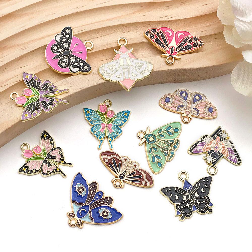 Zinc Alloy Cartoon Butterfly Charm Pendant for DIY Bracelet Necklace Jewelry Making