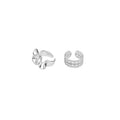 Silver Open Adjustable Rings Filigree Band and Wave view 5