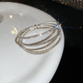 Rhinestone Cross Open Cuff Bracelet Multi Layer 7 Styles view 10