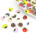 Coffee Cup Cat Enamel Alloy Charm Pendants in Seven Colors view 1