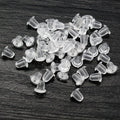 Clear Plastic Stud Earring Backs in Assorted Shapes view 2