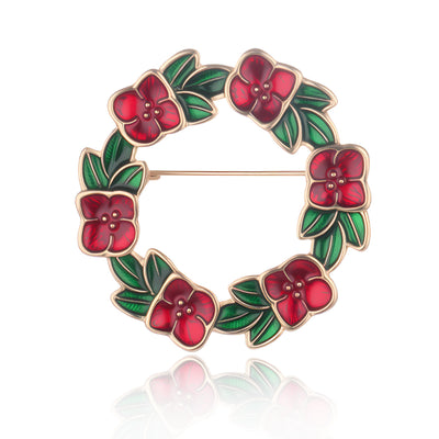 Front product view of the rose flower pin