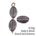 Veined Leaf Small Hole Metal Beads in Three Antique Finishes view 5