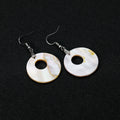 Gold Tone Silver Tone Shell Shell Metal Dangle Earrings view 4