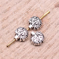 Tree of Life Round Small-Hole Antique Silver Metal Bead view 2