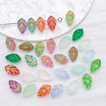 Fifteen-Color Gold-Edged Translucent Leaf Glass Bead Collection view 2