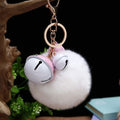 Zinc Alloy Bell Cage Keychain with Pompom Charm in 39 Color Choices view 9