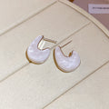 Pastel Curved Resin Stud Earrings Fashion Jewelry Accessories view 7