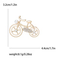 Pearl and Crystal Bicycle Brooch in Gold or Silver Tone view 7