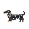Black Silver Tone Flower Enamel Two Designs Metal Brooch Pin 4.4 x 2.5 cm 4.4 x 2.5 cm view 1