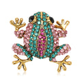 Colorful Crystal Frog Brooch in Two Pattern Designs view 1