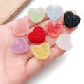 Nine-Color Translucent Gummy Heart Acrylic Bead Collection view 3