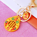 Chinese Enamel Fortune Lock Keychains in Eighteen Distinct Designs view 4