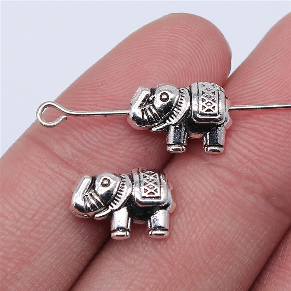 12x9mm 1g Multicolor Zinc Alloy Elephant Loose Metal Beads for Bracelet Necklace DIY Jewelry
