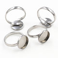 Round Ring Blank Jewelry Making Components In Detailed Metal Finishes view 3