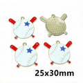 Colorful Enamel Baseball Charms in Twelve Sport Designs view 8
