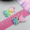 30x20mm Gradient Glitter Resin Cat Charm Pendant for DIY Earrings Bracelet Keychain Jewelry