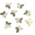 Crystal Butterfly Enamel Alloy Charm Pendants in Six Colors view 4