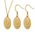 Classical Woman Cameo Oval Pendant Necklace Gold Steel view 5