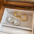 Textured Hoop Earrings in Gold and Silver Tone Fashion Jewelry view 4