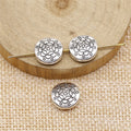 Floral Round Flat Small Hole Bead for Jewelry Making view 2