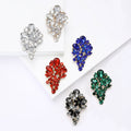 Glass Crystal Cluster Brooch Floral Cascade Six Colors view 2