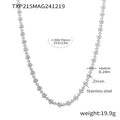 Triangle Clover Zircon Link Necklace Multicolor Clear Styles view 7