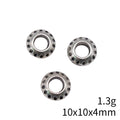 Two Finish Sunburst Large Hole Spacer Bead Metal Jewelry Making Component view 5