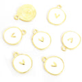 Round Enamel Heart Charms in Gold and Silver Tones, Seven Colors view 10