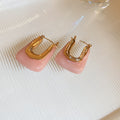 Chunky U Shaped Hoop Earrings in Six Colors Fashion Jewelry Accessories view 10
