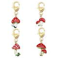 Four-Piece Mushroom Keychain Sets With Gold-Tone Heart Clasps view 5