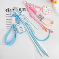 Woven Paracord Donut Charm Keychain with Carabiner Clip view 1