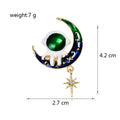 Black Gold Tone Moon Enamel Metal Brooch Pin for Jackets and Lapels view 2