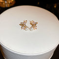 Gold-Tone Cherry Pearl Stud Earrings For Women Jewelry view 6