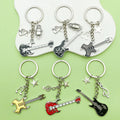 Music-Themed Metal Keychains With Guitar, Piano And Instrument Charms view 4