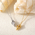 Conch Shell Imitation Pearl Pendant Necklace Snake Chain view 4