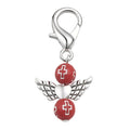 Red Cross Bead Angel Keychain Silver Clasp Six Styles view 6