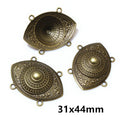Antique Bronze Ornate Multi-Loop Cabochon Connectors view 8