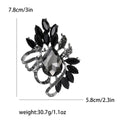 Teardrop Crystal Swirl Brooch with Faceted Stones for Jackets and Scarves view 12
