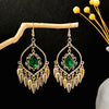 Green Teardrop Fringe