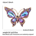 Faceted Crystal Butterfly Brooch in Four Vivid Colorways view 9